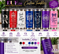 Personalized 20 oz Laser Engraved Tumbler | Custom Name, Logo, Team or Gift