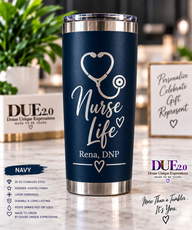 Personalized 20 oz Laser Engraved Tumbler | Custom Name, Logo, Team or Gift